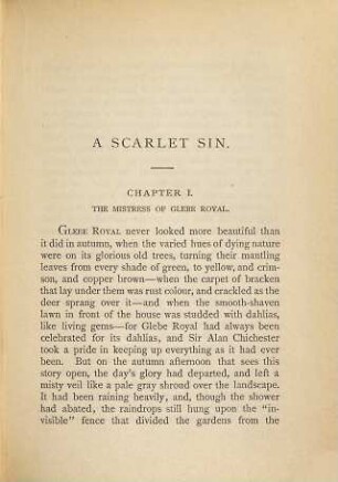 A scarlet sin