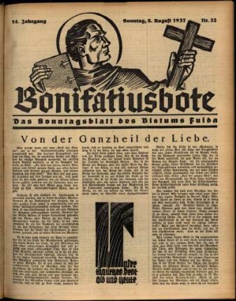 Ausgabe vom Sonntag, den 08. August 1937.