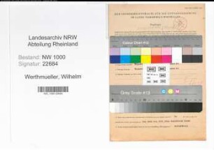 Entnazifizierung Wilhelm Werthmueller, geb. 27.07.1896 (Nachtwaechter)