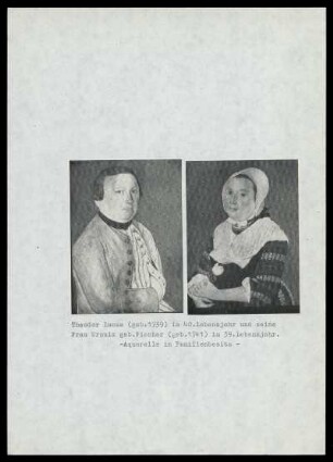 Bilder von Theodor Lucae und seiner Ehefrau Ursula geb. Fischer