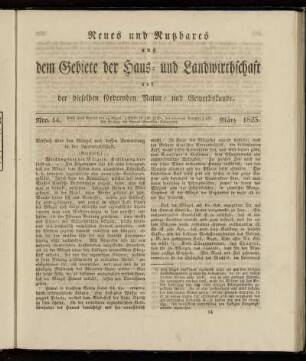 Nro. 14. März 1825.
