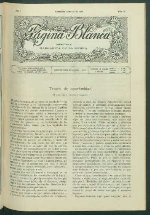 Temas de oportunidad
