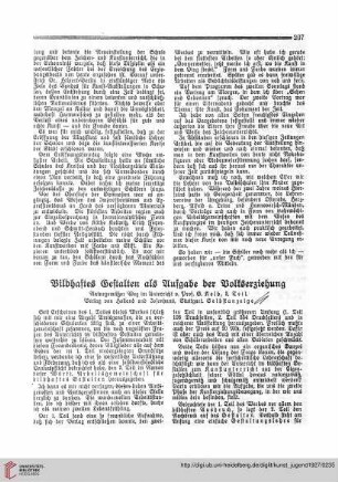N.F. 7.1927 S. 207-208: Bildhaftes Gestalten als Aufgabe der Volkserziehung