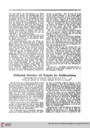 N.F. 7.1927 S. 207-208: Bildhaftes Gestalten als Aufgabe der Volkserziehung