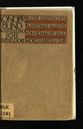 Ausstellung des Sonderbundes Westdeutscher Kunstfreunde und Künstler Düsseldorf 1911