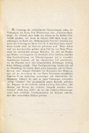 Untersuchungen zur Variations-Rechnung ...