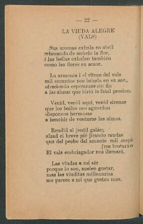 La Viuda alegre : (Vals)