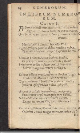 In Librum Numerorum.