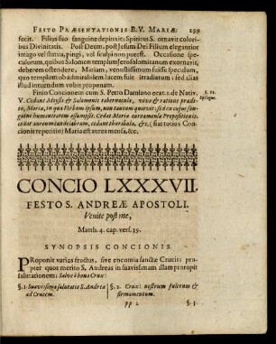 Concio LXXXVII. Festo S. Andreae Apostoli.