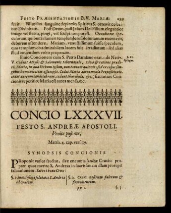 Concio LXXXVII. Festo S. Andreae Apostoli.
