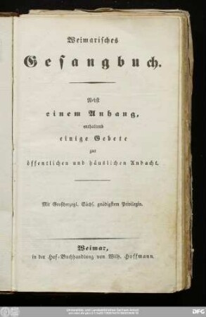 Weimarisches Gesangbuch