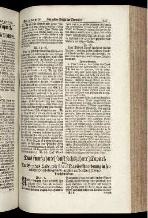 Das funfzehnte (sonst sechszehnte) Capitel