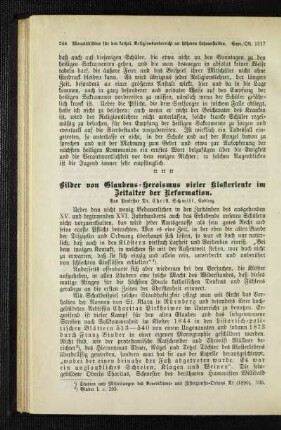Bilder von Glaubens-Heroismus vieler Klosterleute im Zeitalter der Reformation