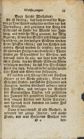 Dazu spricht Methodus.