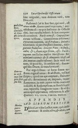 Appendix Ad Librum Tertium