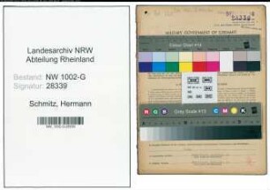 Entnazifizierung Hermann Schmitz, geb. 14.11.1906 (Buchhalter)
