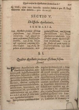 Sectio V. De Effectu Appellationis.