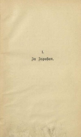 I. In Ispahan
