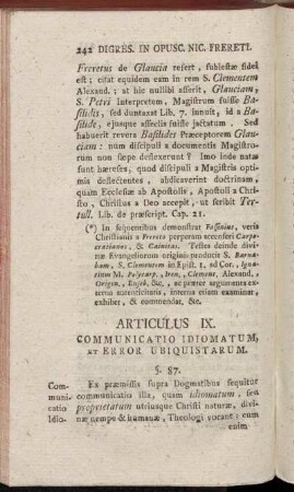 Articulus IX. Communicatio Idiomatum, Et Error Ubiquistarum.