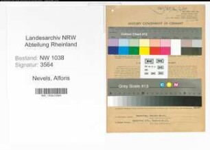 Entnazifizierung Alfons Nevels , geb. 05.11.1915 (Justizangestellter)
