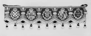 Paukenfahne (-behänge) des Kgl. Sächs. Karabinier- (2. Reiter-) Regiments in Borna