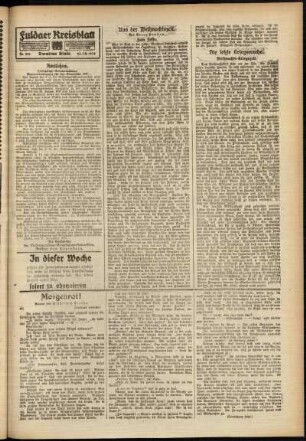Zweite Ausgabe vom Samstag, den 23. Dezember 1916.