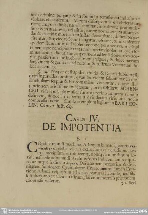Casus IV. De Impotentia