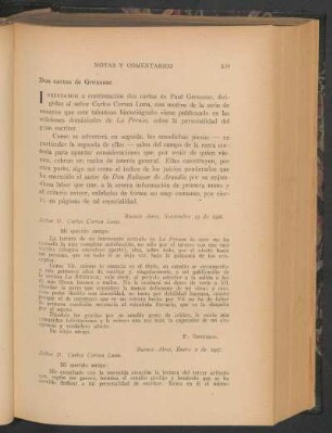 Dos cartas de Groussac