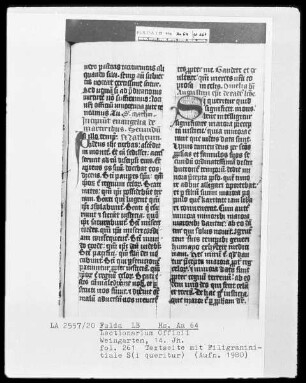 Lectionarium officii — Initiale S, Folio 261recto