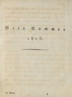 Mein Sommer 1805