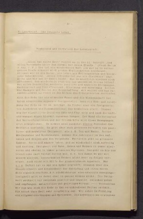 7. Lehrbrief. Das bewusste Leben. Hochstand und Tiefstand der Lebenskraft.