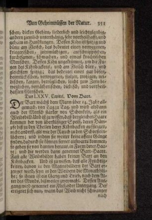 Das LXXV. Capitel. Vom Bart.