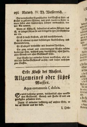 256-262, Allgemeines oder süßes Wasser