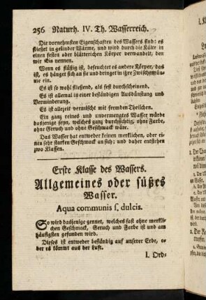 256-262, Allgemeines oder süßes Wasser