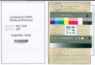 Entnazifizierung Herta Angenlahr , geb. 16.03.1912 (Angestellte)
