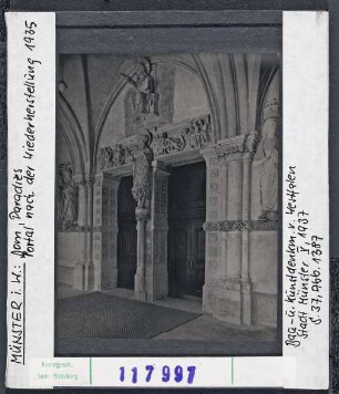Münster i. Westfalen, Dom: Portal nach der Wiederherstellung 1935