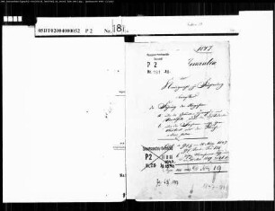 Belegakte zu dem Zivilstandsregister der Juden der Gemeinde Fürstenberg mit den Orten Bleiwäsche, Essentho, Fürstenberg, Giershagen, Leiberg, Meerhof, Oesdorf, Wünnenberg (Akte Gen. 1847-1893)