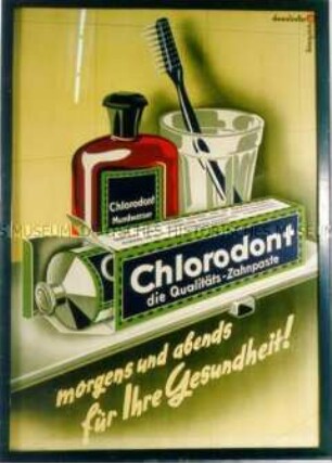 Werbeschild "Chlorodont"