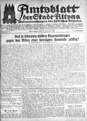 Nummer 4 : Sonnabend, den 24. Januar 1925