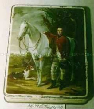Blechdose für Tabak "Sportmeister-Auslese Ges. gesch. Nr. 476333 Feinschnitt"