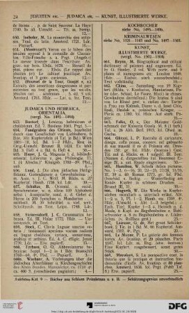 Kunst, illustrierte Werke (Nr. 661-676)