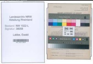 Entnazifizierung Ewald Labbe , geb. 17.03.1895 (Verwaltungsangestellter)