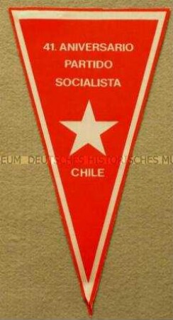 Wimpel zum 41. Jahrestag der Sozialistischen Partei Chiles