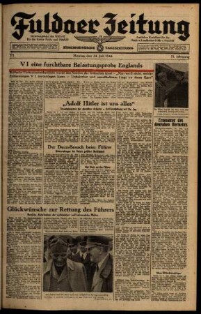 Ausgabe vom Montag, den 24. Juli 1944.