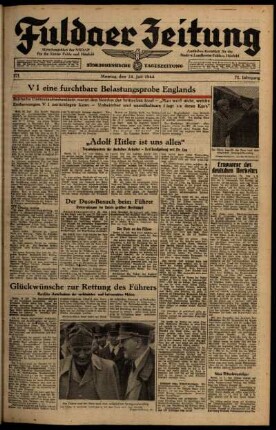 Ausgabe vom Montag, den 24. Juli 1944.