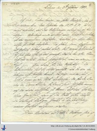 Nachlass J. G. Jacobi (NL 7/IV B 350) : Briefwechsel Pfeffel - Jacobi