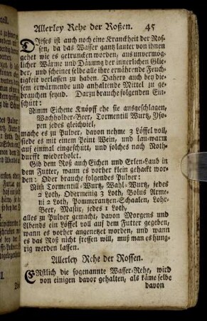 Allerley Rehe der Rossen. - Allerley Verrenckungen der Roße.