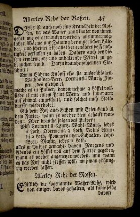 Allerley Rehe der Rossen. - Allerley Verrenckungen der Roße.