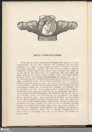 Erste Compositionen
