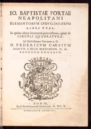Elementorvm Cvrvilineorvm libri tres : in quibus altera Geometriae parte restituta, agitur de Circvli Qvadratvra
